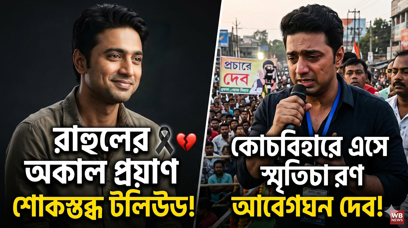 Tollywood mourns Rahul&rsquo;s untimely demise; an emotional tribute from Dev during election campaigning in Cooch Behar